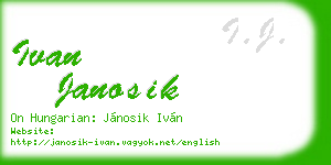 ivan janosik business card